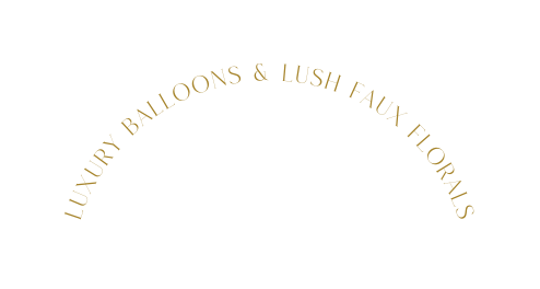 Luxury balloons lush faux florals